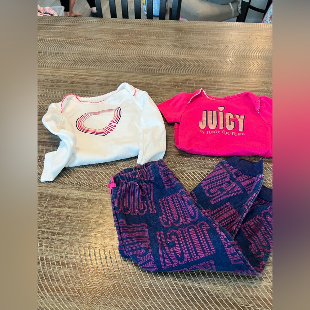 Juicy couture babygirl matching 3 piece set 18 month